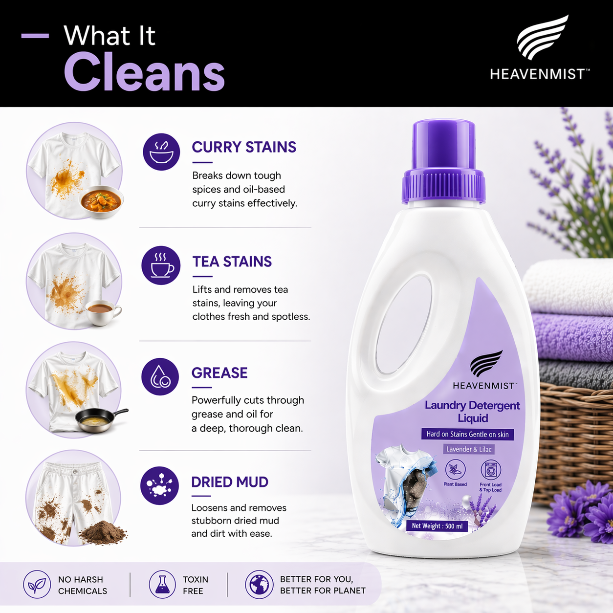Heavenmist Fabric Care Liquid – Long Lasting Freshness & Fabric Protection