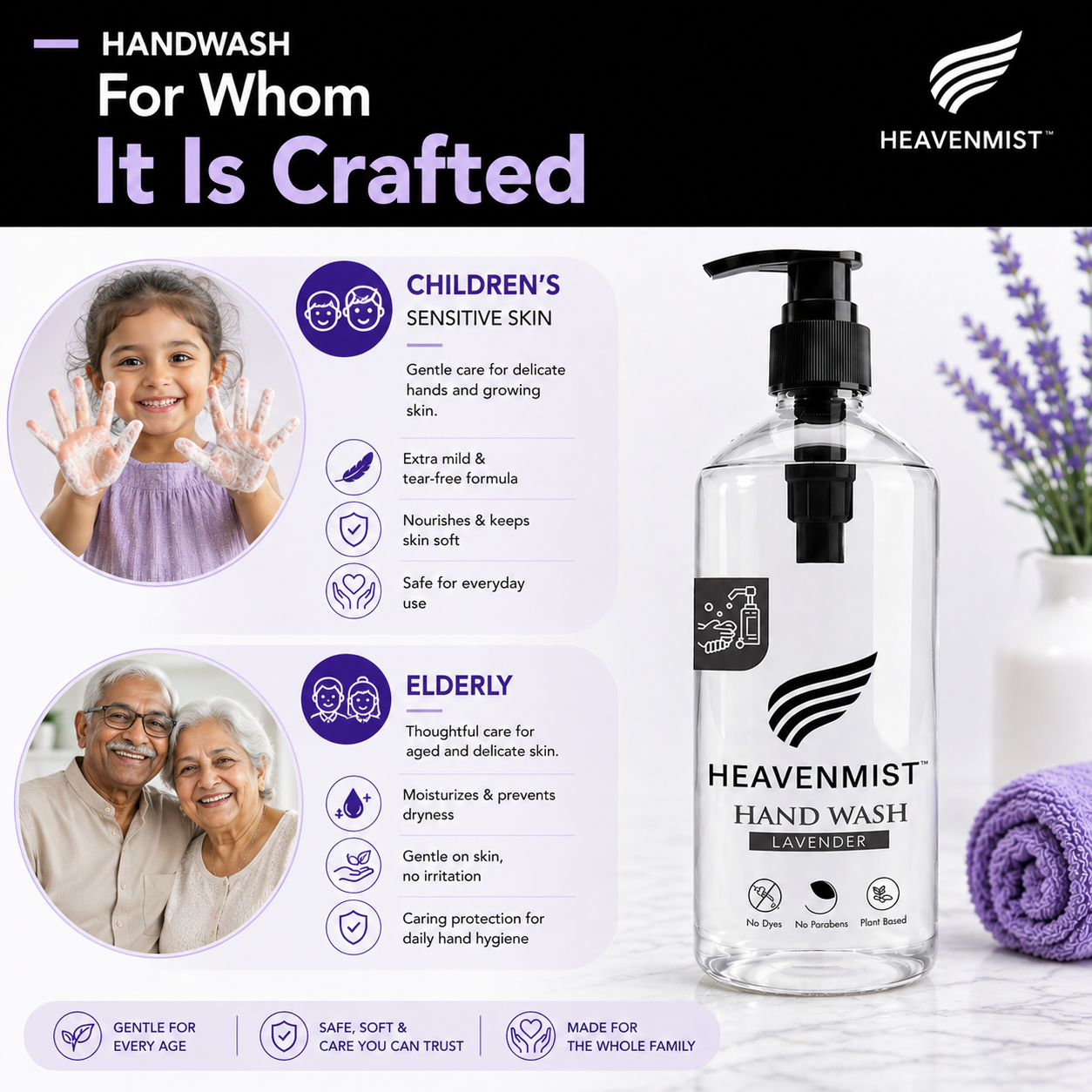 Heavenmist  Natural Hand Wash Lavender -500ml