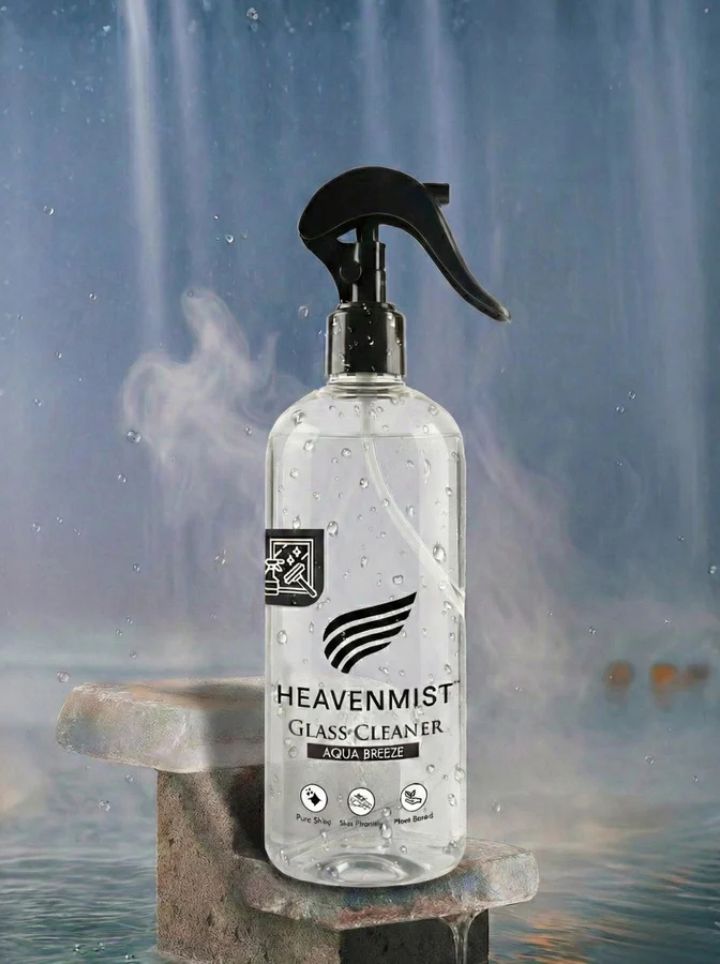Heavenmist Natural Plant-Based Glass Cleaner 500 ml | Non-Toxic Streak-Free Window & Mirror Cleaner | Low Odour, No Ammonia | Removes Fingerprints, Grease & Water Marks